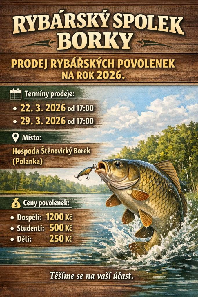 rybáři povolenky 2026