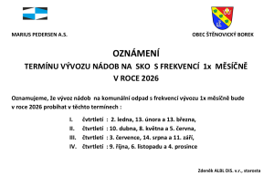 termíny v roce 2026